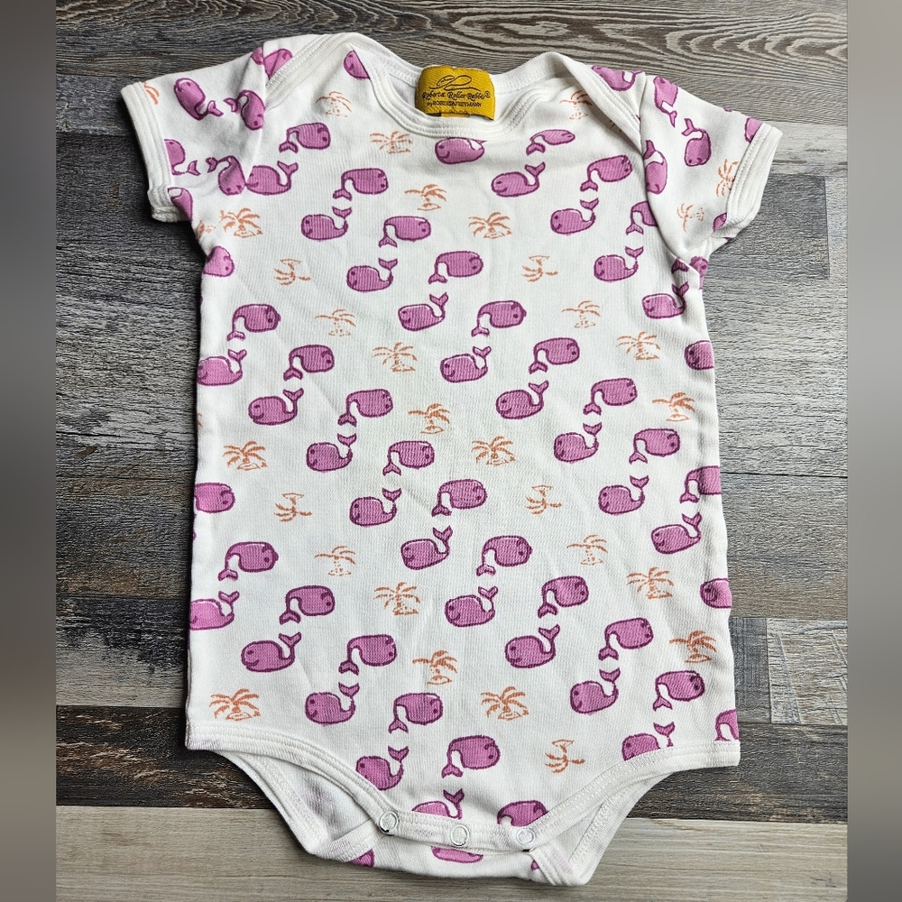Roberta Roller Rabbit Whale Print Onesie Size 6 Months